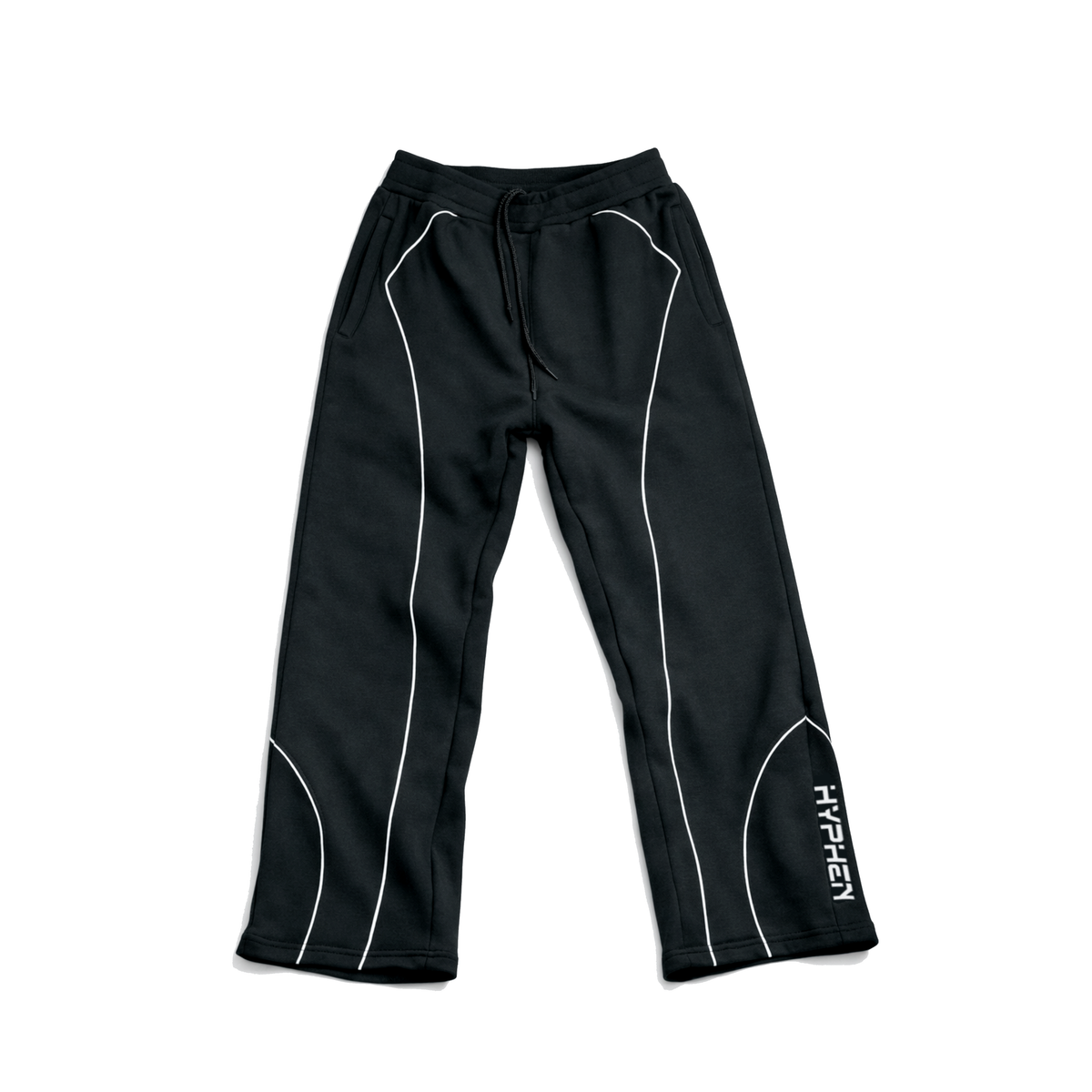 Hyphen Flare Leg Joggers (Black/Reflective Grey) - Hyphen Footwear