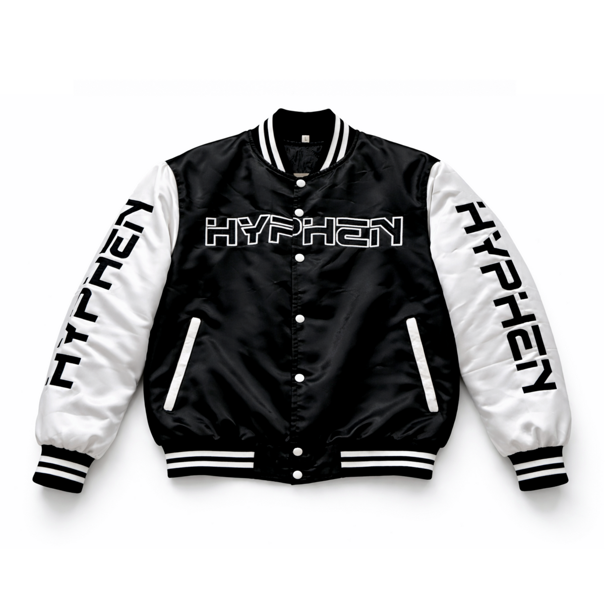 Hyphen Satin Jacket (Black/White) - Hyphen Footwear