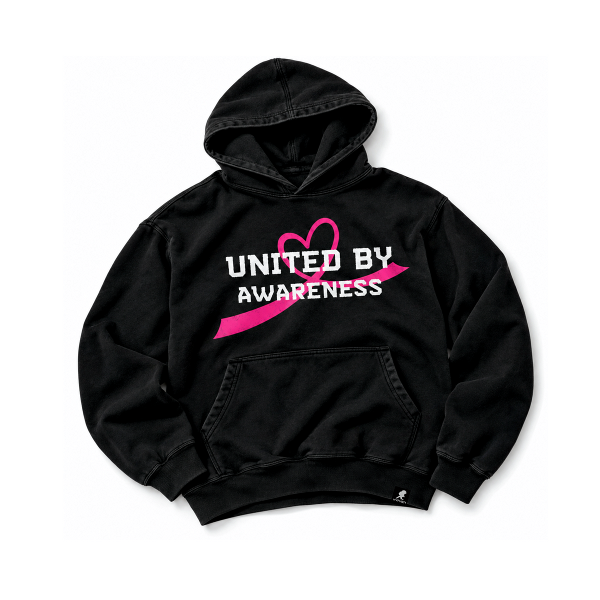 Hyphen Breast Cancer Hoodie (Black/Pink/White) - Hyphen Footwear