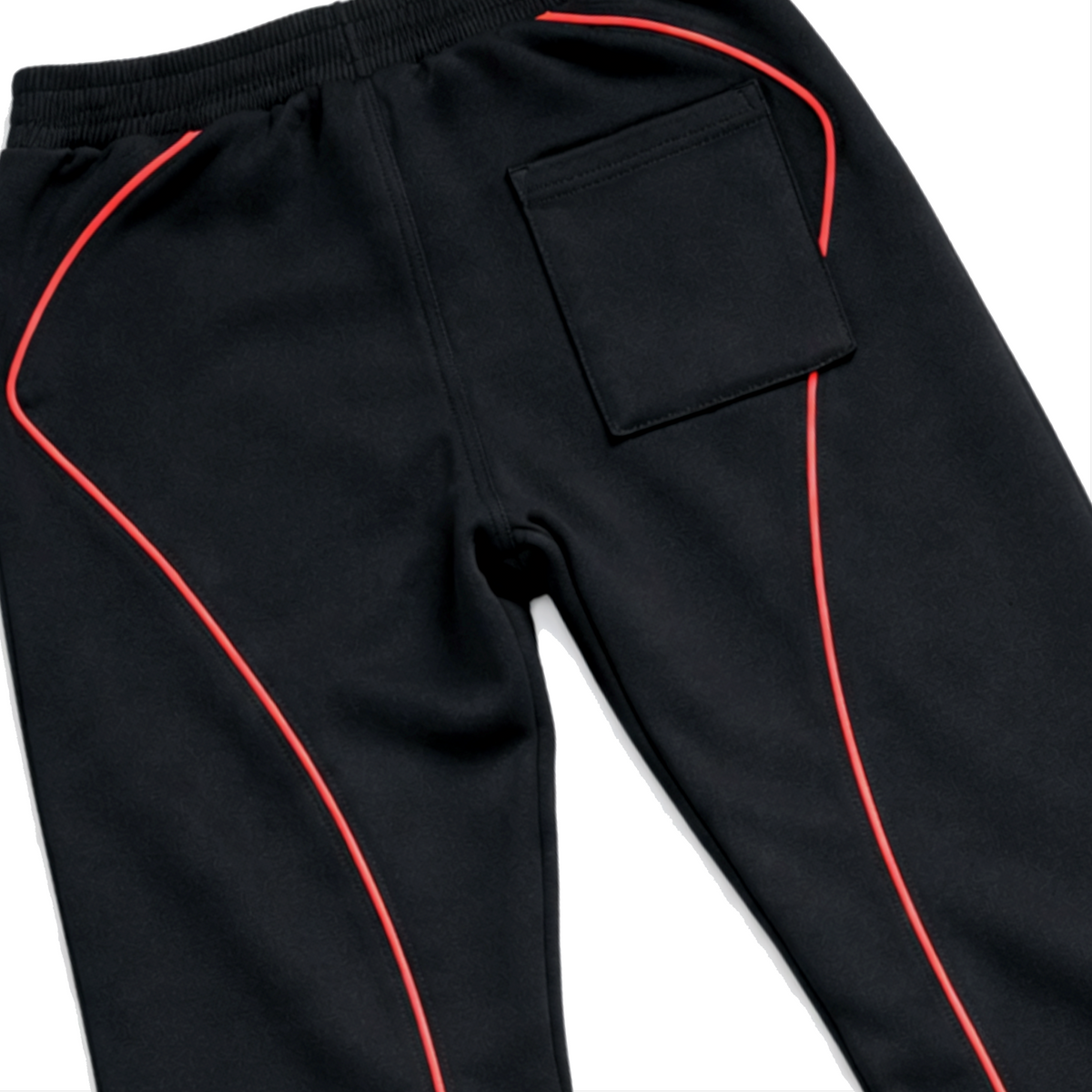 Hyphen Flare Leg Joggers (Black/Red) - Hyphen Footwear