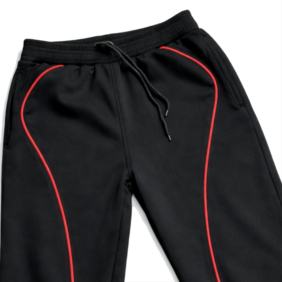 Hyphen Flare Leg Joggers (Black/Red) - Hyphen Footwear