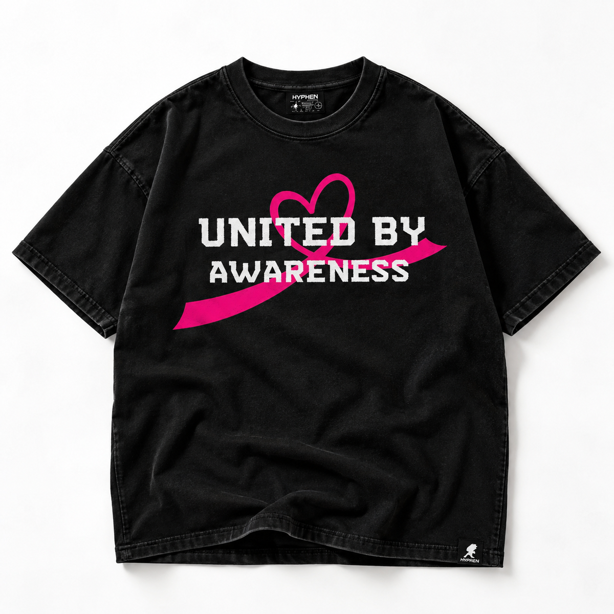 Hyphen Breast Cancer T-shirt (Black/Pink/White) - Hyphen Footwear