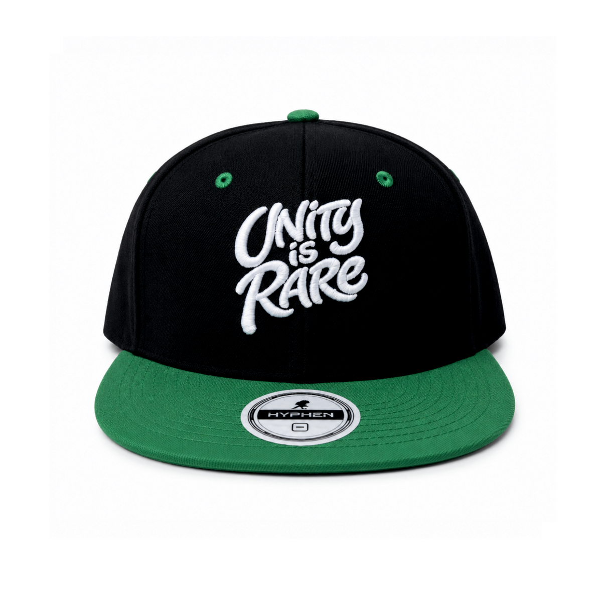 Hyphen Unity Is Rare SnapBack (Black/Green) - Hyphen Footwear