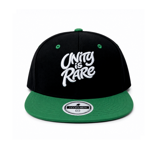 Hyphen Unity Is Rare SnapBack (Black/Green) - Hyphen Footwear