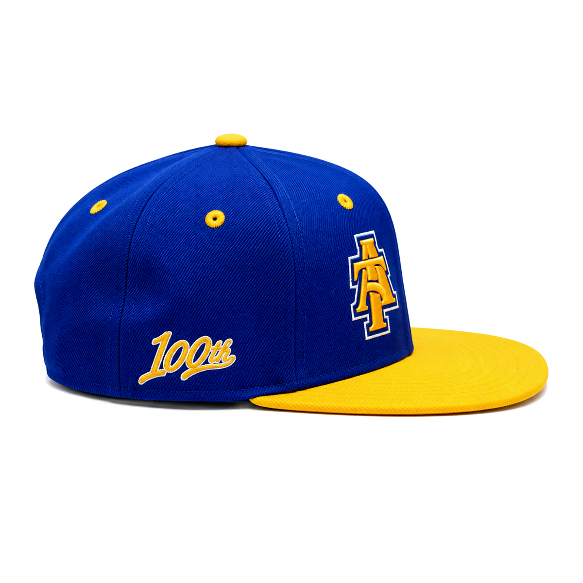 Hyphen X A&T 100th Homecoming SnapBack Cap (Blue/Yellow/White) SHIP (10/15/26) - Hyphen Footwear
