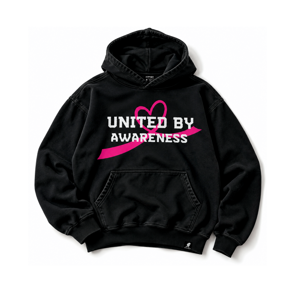 Hyphen Breast Cancer Hoodie (Black/Pink/White) - Hyphen Footwear