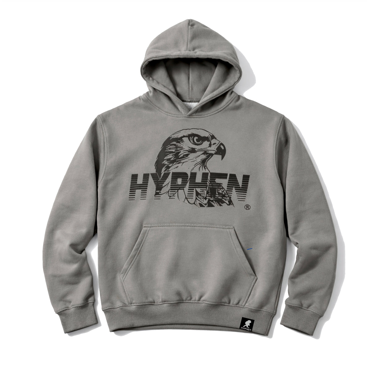 Hyphen Hawk Hoodie in charcoal grey