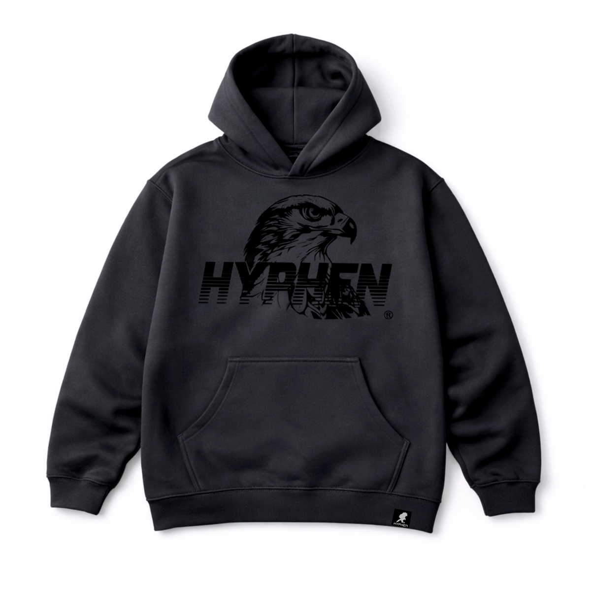 Hyphen Hawk Hoodie in black
