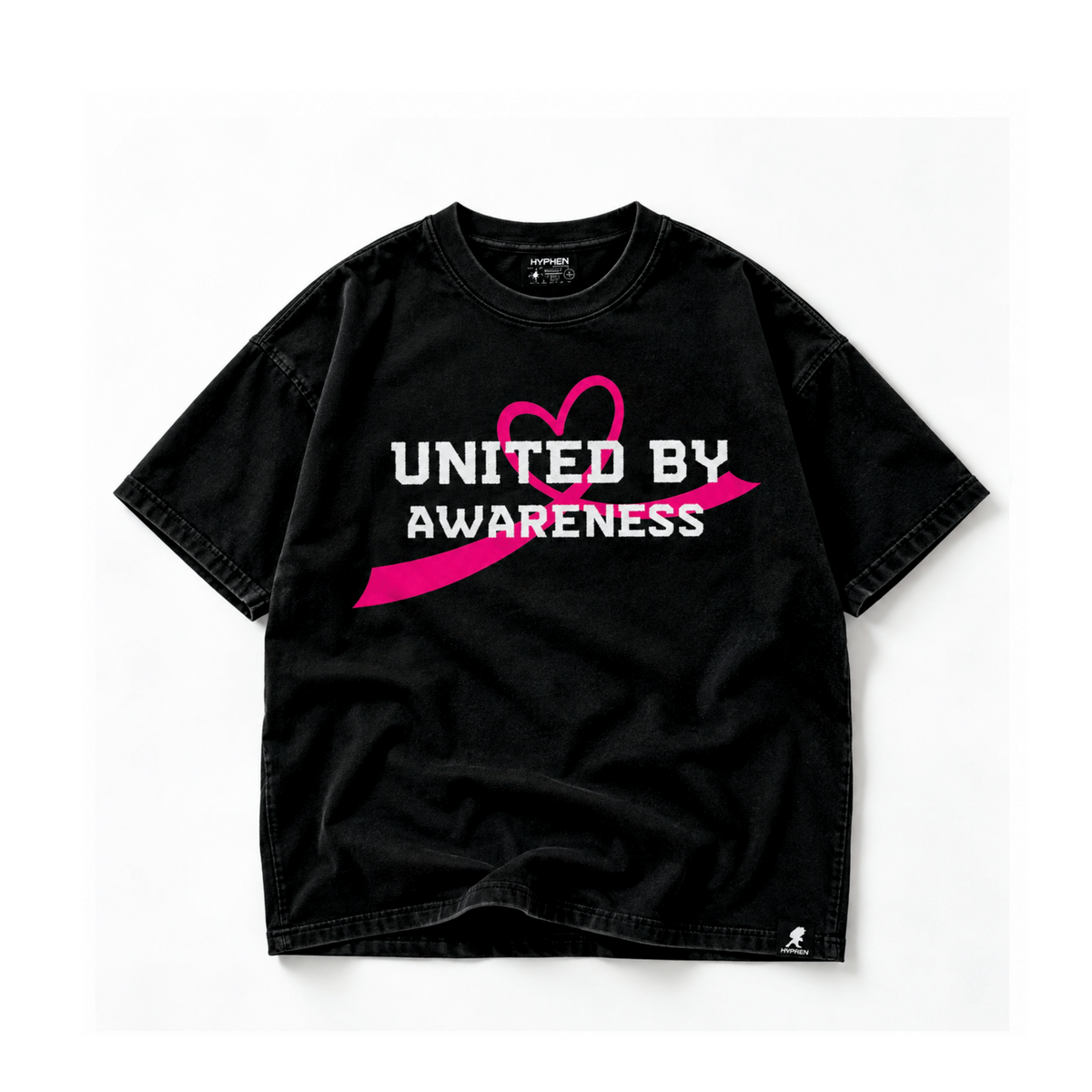 Hyphen Breast Cancer T-shirt (Black/Pink/White) - Hyphen Footwear