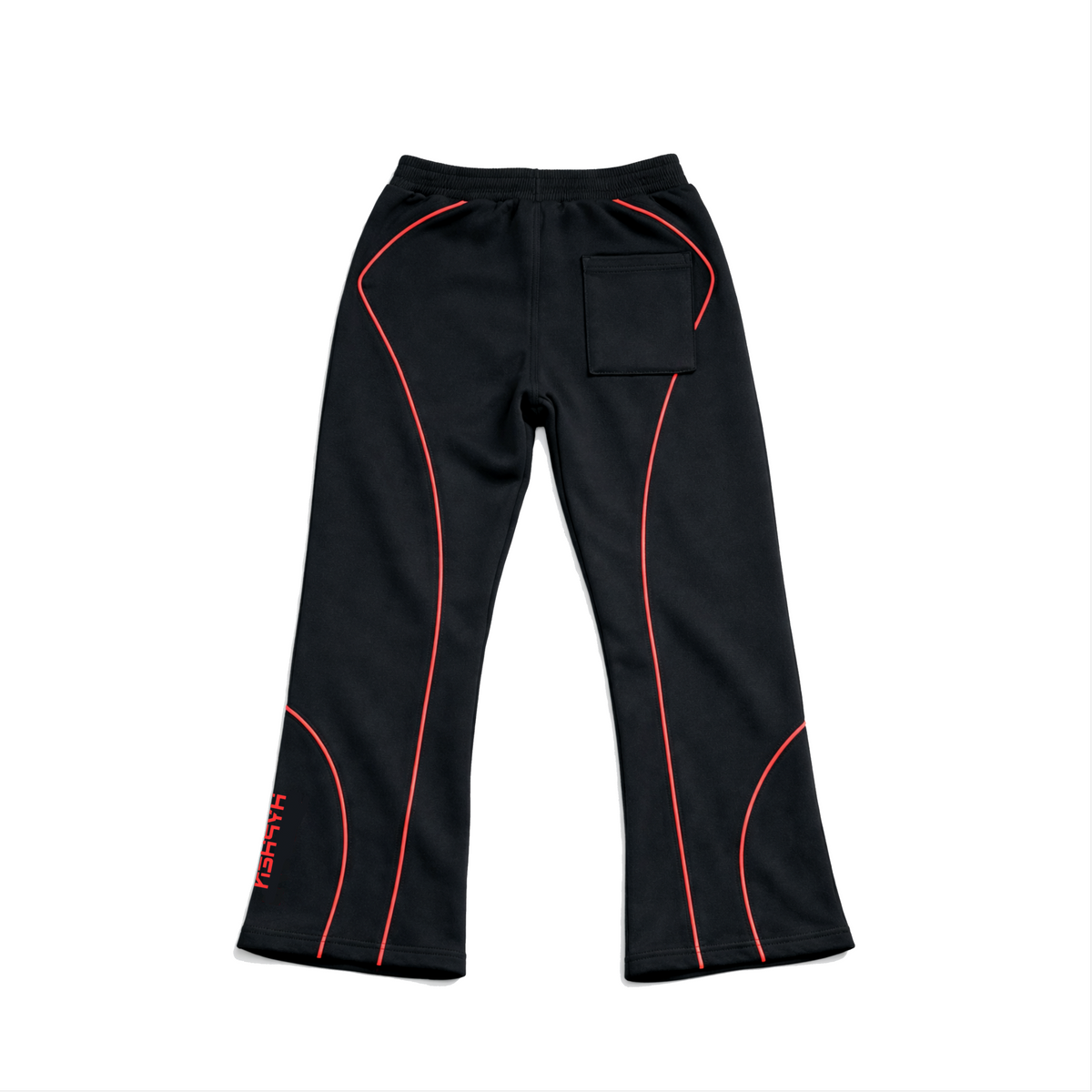 Hyphen Flare Leg Joggers (Black/Red) - Hyphen Footwear
