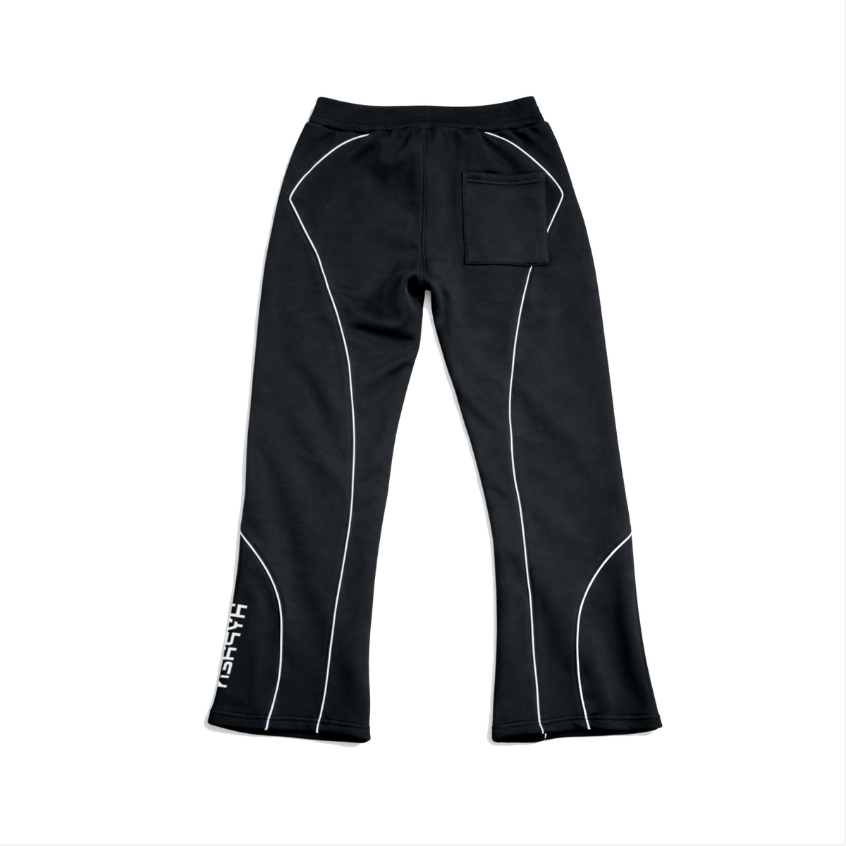 Hyphen Flare Leg Joggers (Black/Reflective Grey) - Hyphen Footwear
